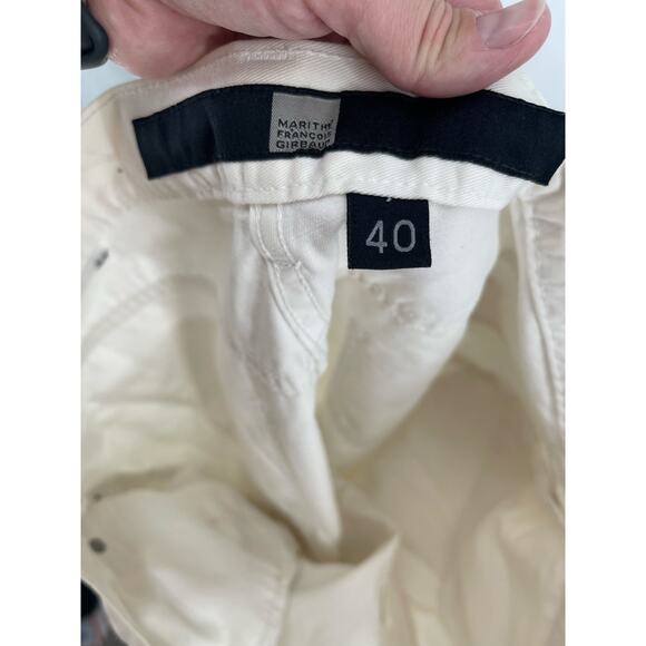 Vintage Marithe Francois Girbaud Off White Jean Shorts Mens 40 Y2K - Picture 5 of 7
